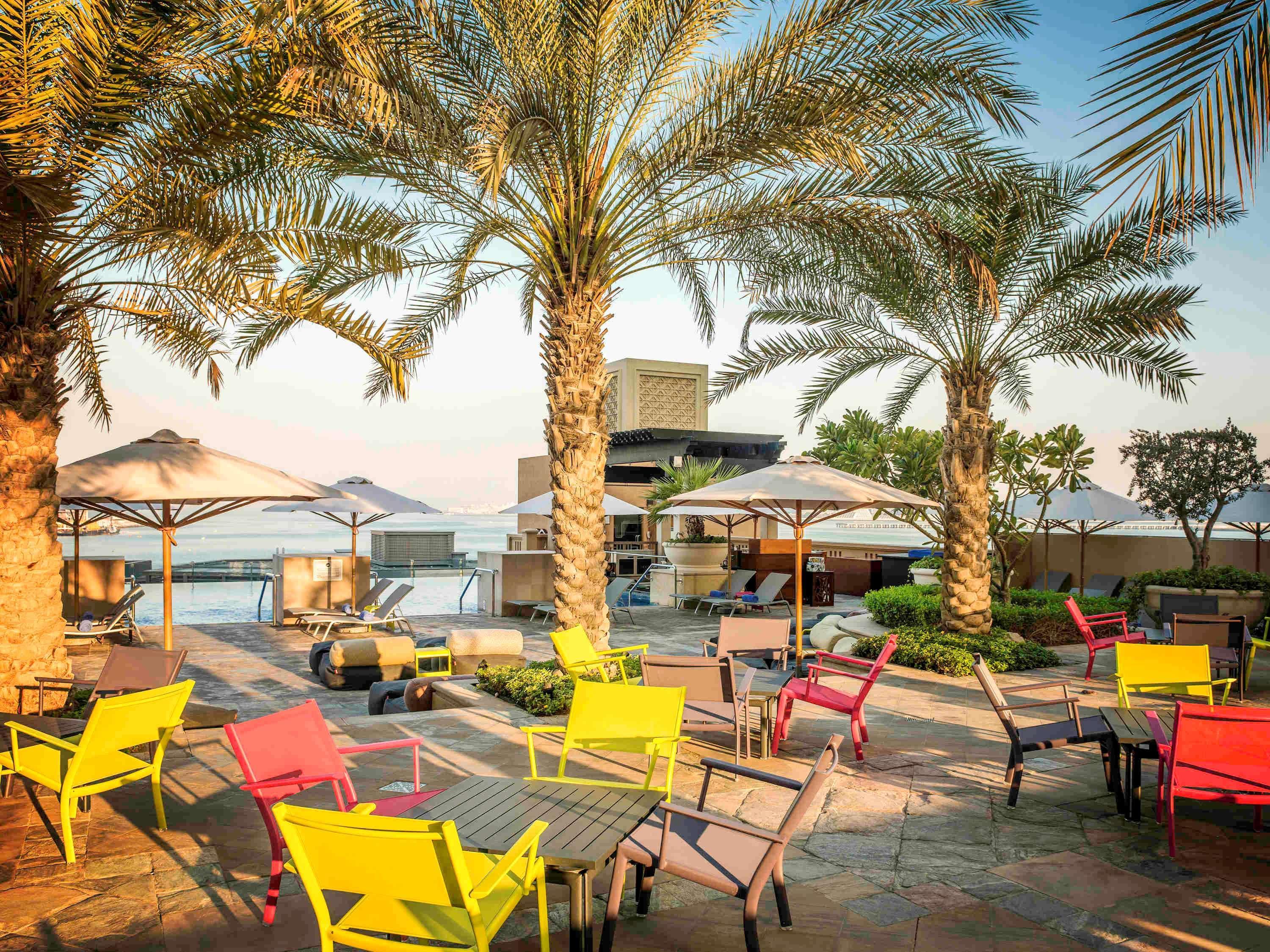 Sofitel Dubai Jumeirah Beach Exterior photo The pool deck at Jumeirah Jumeirah